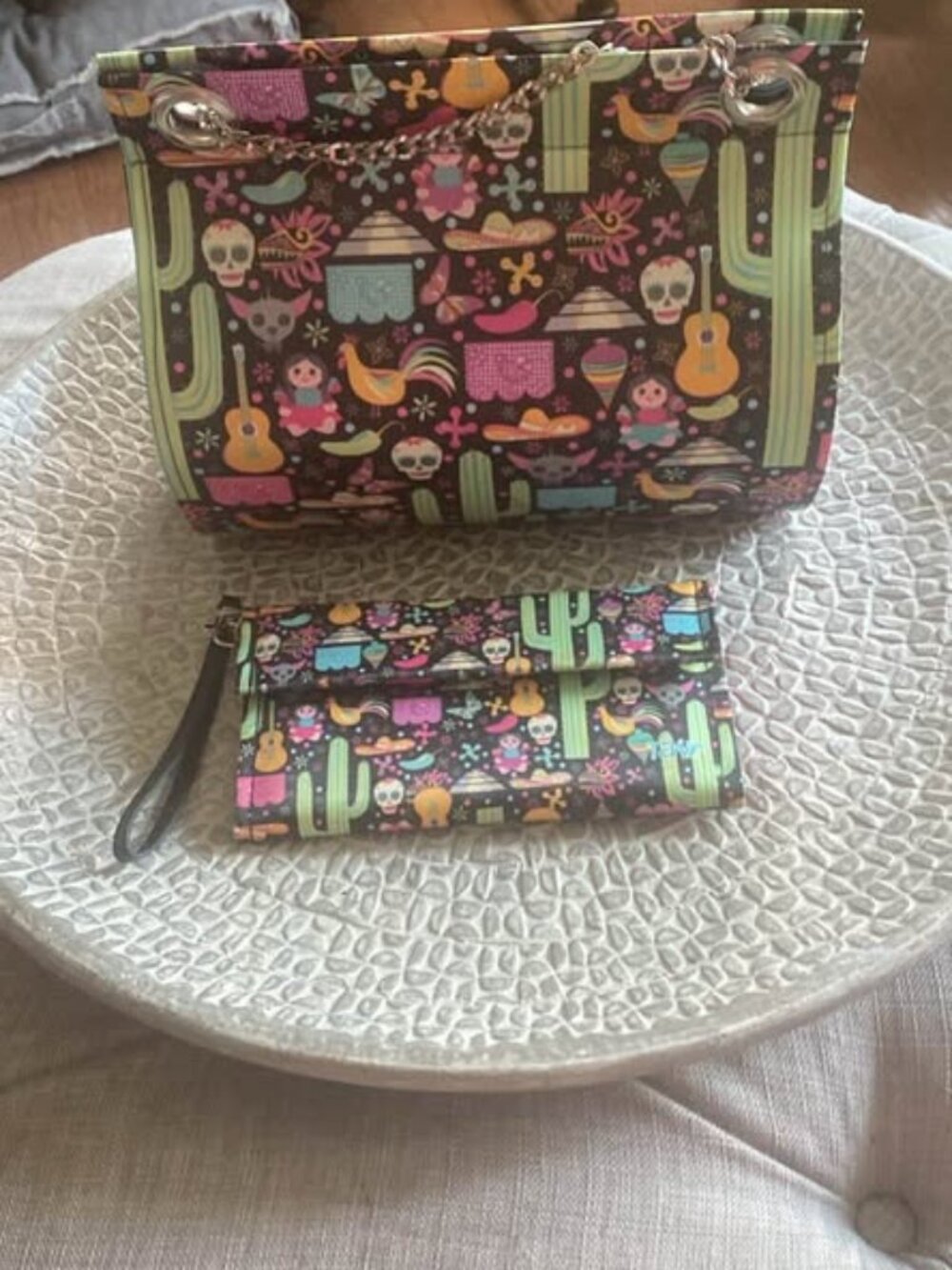 Tawi Day of the Dead Handbag and Wallet Set
